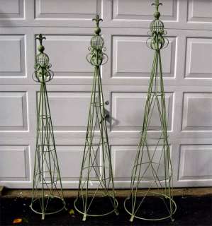 Trellis Garden Set of 3 Wrought Iron Mint Green  