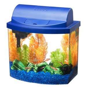  Mini Bow Desktop Aquariums 2.5 gallon Color Blue Pet 
