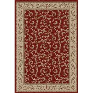   Rugs Jewel Collection Veronica Red Round 53 Area Rug Furniture