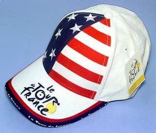   USA Cap Hat Lance Armstrong is back Logo TDF & US Flag Embroidered