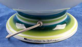 opaline art glass table lamp limited edition aqua blue bauhaus style 