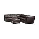 Stacey Leather Living Room Furniture Sets & Pieces, Modular Sectional 