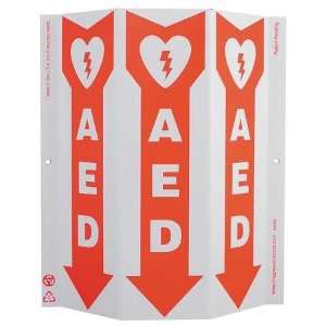 ZING 4055 Three Sided Safety Sign,AED  Industrial 