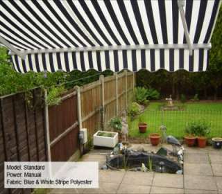 9ft 10 Manual Retractable Patio Awning Yard Canopy Garden Sun Shade 