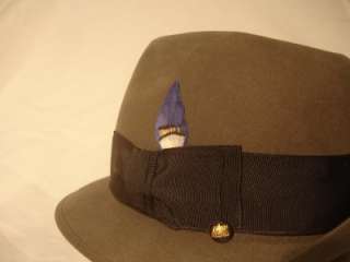 Vintage 3X Beaver Stetson Crafted Edge Vita Felt Fedora Hat, Slate 