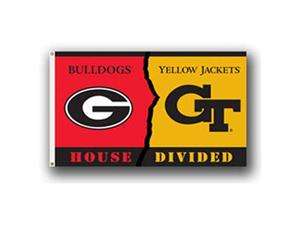     Georgia Bulldogs / Georgia Tech Yellow Jackets Rivalry 3 x 5 Flag