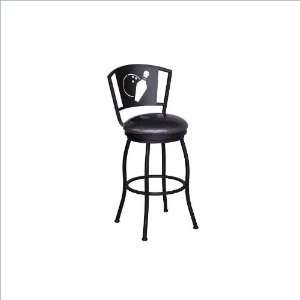 Fawn Tempo 10 Pin 30 High Round Seat and Metal Back Swivel Bar Stool