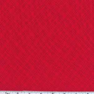  45 Wide Victory Garden Bias Stitch Texture Red Fabric By 