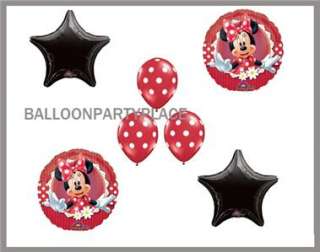   MAD ABOUT MINNIE MOUSE birthday party supplies BALLOONS RED POLKA DOTS