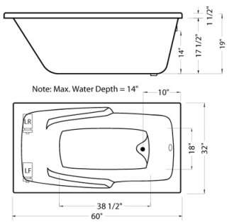 Emerald 5 Standard Size Whirlpool Bath tub with Jets  