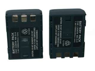 TWO Battery for Canon NB 2L NB 2LH 400D Rebel XT XTi  