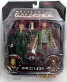 Battlestar Galactica Starbuck & Leoben figure set 61354 699788261354 