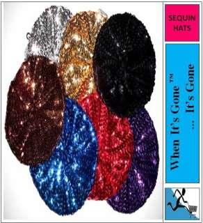 SEQUIN BERET ROCK PARTY DISCO BEANIE GLAM FASHINABL HAT  