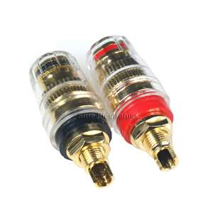 4pcs Gold Plated Speaker Cable Terminal Binding Post  