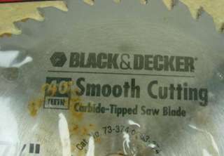   In package Black & Decker Smooth Cutting Dalex Carbide Tool Saw Blades