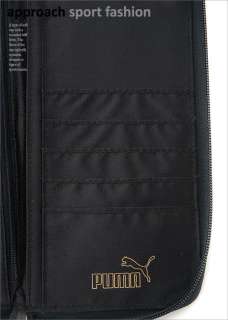   Puma Passport Credit Card Zipper Wallet Handbag Black #BB065001  