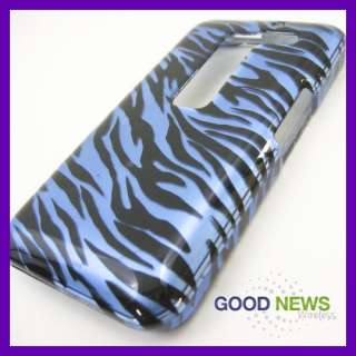 for Metro PCS LG Esteem MS910   Blue Zebra Hard Case Phone Cover 