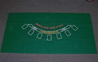 You Are Bidding On (1) BlackJack Table Layouts