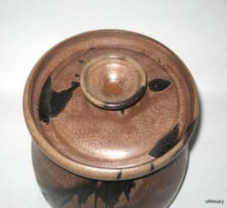 Blue Mountain Pottery Bean Pot Canister Mocha Brown BMP  
