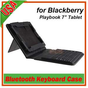   Bluetooth Keyboard Case Cover for Blackberry Playbook 7 Tablet Black