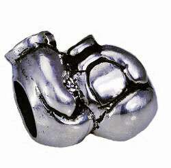 Boxing Gloves Charm bead jewelry Sterling Silver .925  