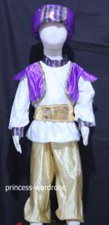 4pc Set Aladdin Turban Party Kid Boys Costume 3 5Y C56  