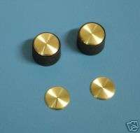 Brass Knobs Caps for Fisher, Amp and Tuner  
