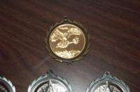   Medallions Mylar Wreath Design Star Medals Gold Silver Bronze Lot