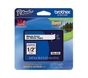 BROTHER TZ 231 P Touch TZ 231 LABEL tapes 12 pk GENUINE  