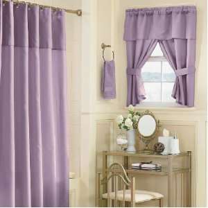BrylaneHome 5 Pc. Bathroom Curtain Set (ORCHID,0) 