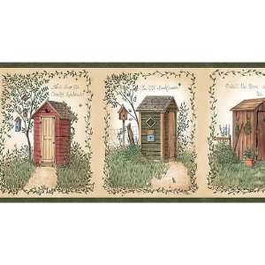  Linda Spivey Outhouses Wallpaper Border