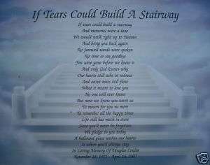 IF TEARS COULD BUILD A STAIRWAY PERSONALIZED POEM GIFT  