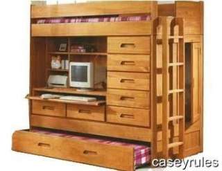 Bunk Bed Trundle Desk Woodworking Loft PLANS All in One + Toy Chest 
