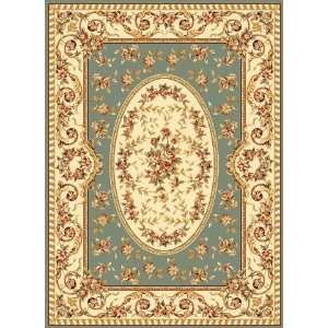  Alexandria 6632 Wedgewood Blue/Ivory Courtyard 710 Round 