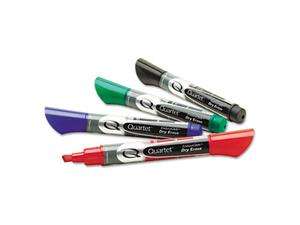 Quartet EnduraGlide Dry Erase Markers, Chisel Tip, Assorted Colors, 4 