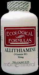 Allithiamine 50 mg 250 caps by Ecological Formulas 754748080045  