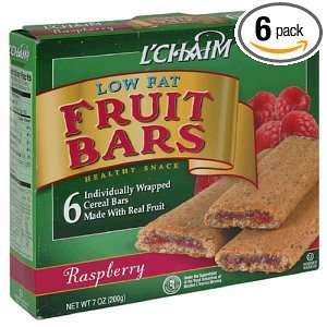Chaim Fruit and Cereal Bars, Raspberry    Low Fat, 7 Ounce (Pack of 