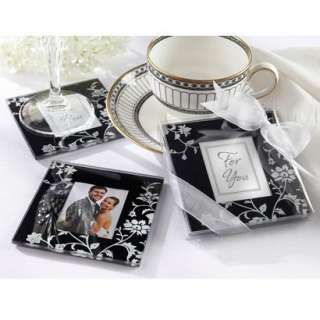Kate Aspen Black and White Glass Photo Coasters (Set of 12).Opens in a 