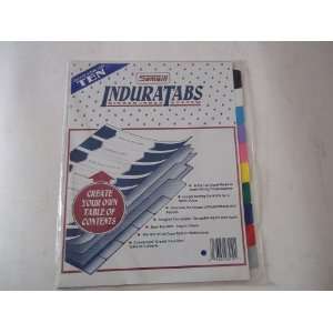  28210 InduraTabs Binder Index System Polypropylene Colored Tabs 