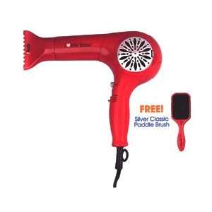  Bio Ionic iDry Whisper Light Pro Dryer Red w/ Free Brush 