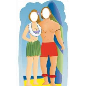  Surf Board Couple Stand In Lifesized Standup Toys & Games