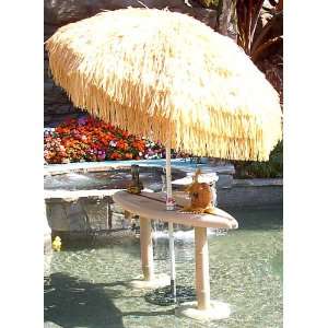 Surf Board Table and Umbrella