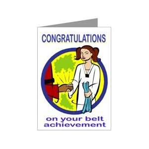  Congratulations Martial Arts Belt Achievement Card Health 