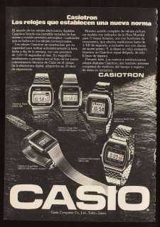 70S ARGENTINA ADVERTISING CASIO WATCH AD CASIOTRON #1  