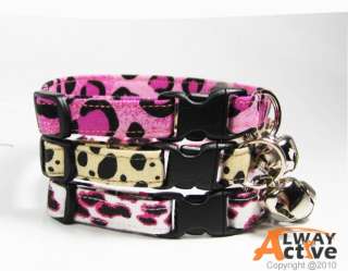 x3) The Leopard Pink Safety Breakaway * CAT COLLAR *  