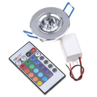 LED RGB Ceiling Light Down Recessed Spotlight Bulb with Remote Control 