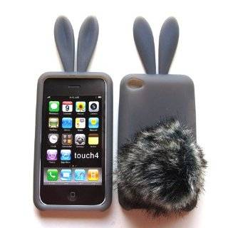 Bunny Skin Case With Furry Tail for Apple iPod Touch 4th Generation 