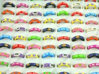 wholesale lots rings 60 kids children soft polymer jewelry ring  