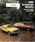 1982 AMC SPIRIT CONCORD EAGLE 4WD SALES BROCHURE BOOK