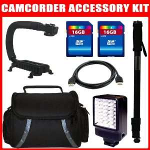   Light + Light weight Monopod + Camcorder Carrying Case + HDMI Cable